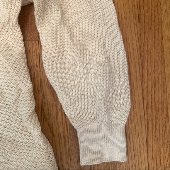 SHEIN Plus Size 3XL Wrap Sweater Cream Knit - Picture 5 of 6